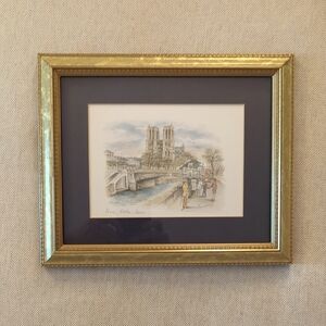 (Set of 2) Paris Color Sketches with Mats